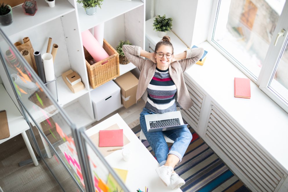 Young woman getting inspired